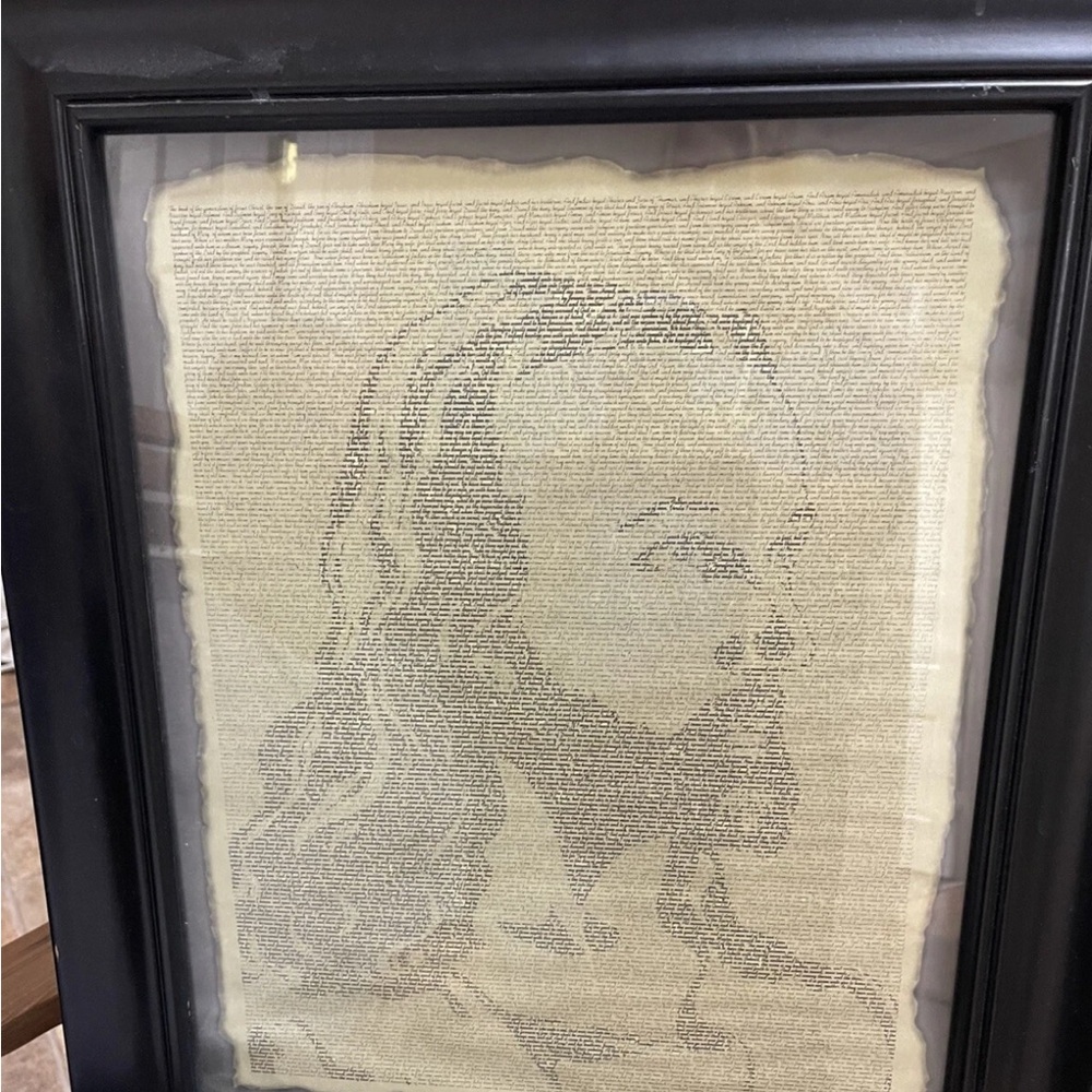 Framed Text Art Portrait
